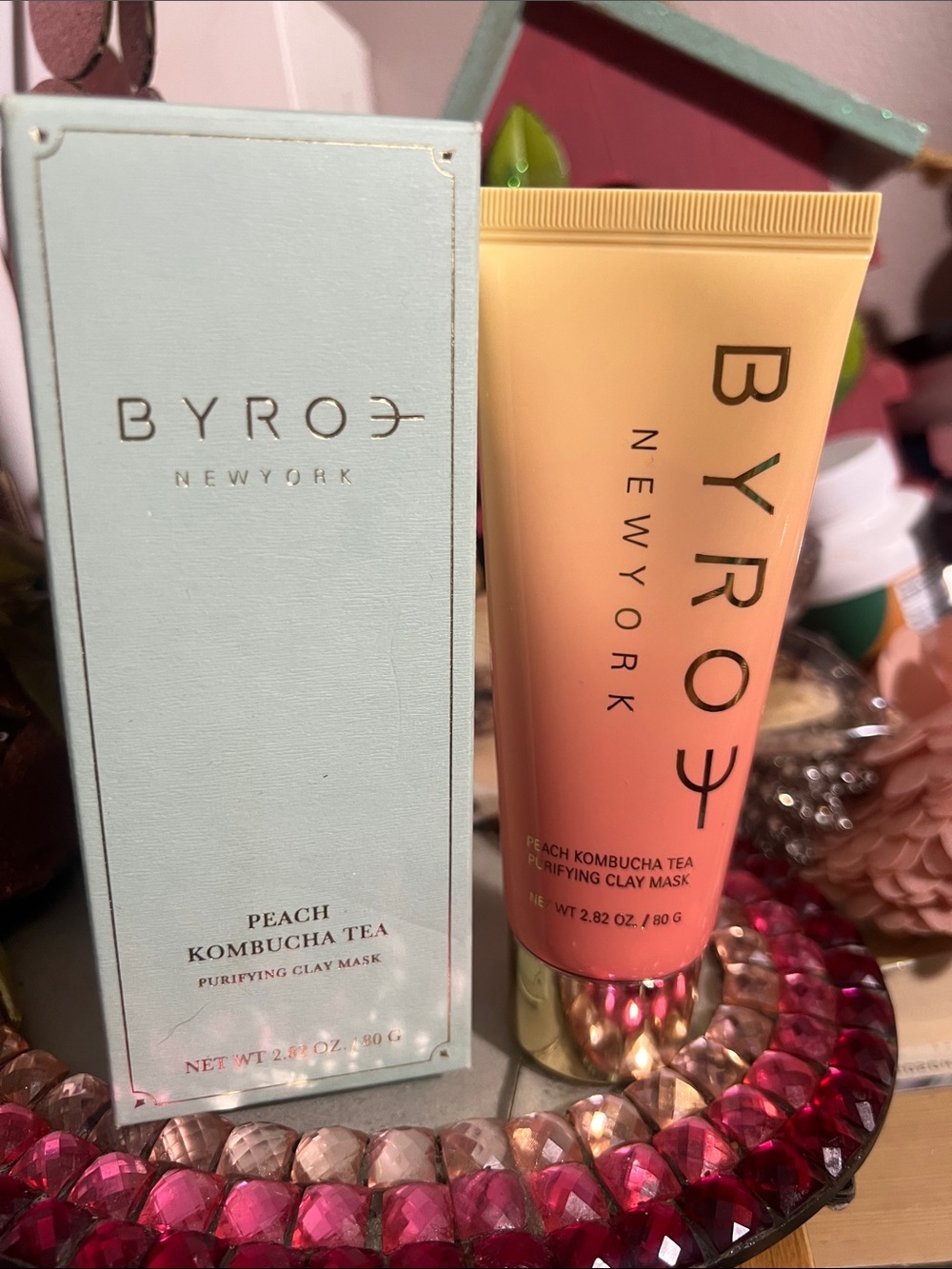 NIB FRESH Byroe Peach Kombucha Tea Purifying Clay Mask NEW Full Size SEALED